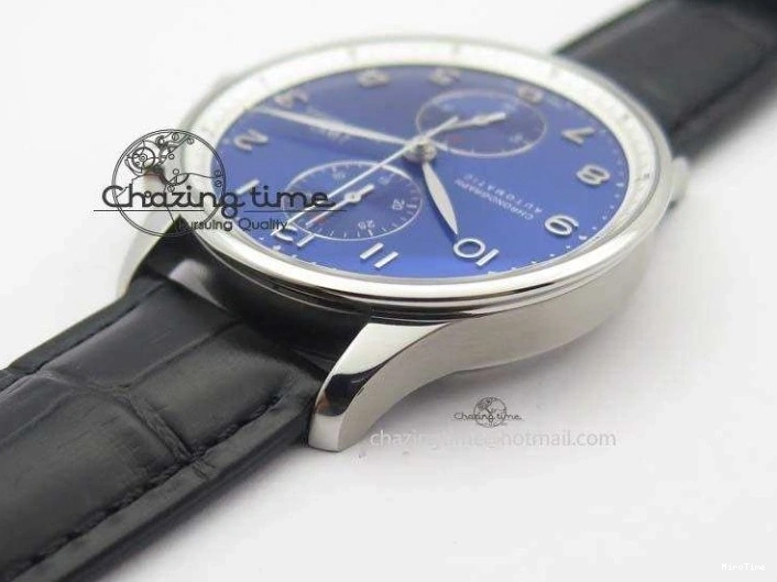 MIROTIME 0410 Portuguese Chrono IW371432 “Laureus” ZF 1:1 Best Edition On Black Leather Strap A79350 (Slim Movement) WaterResistant 7262